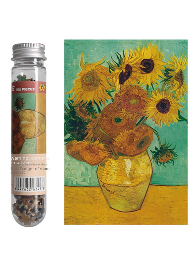 150-piece/234-piece Mini Tube Puzzles Starry Sky Design Youth Creative Intellectual Stress Relief Toys-Color:20111-1 Mona Lisa's Smile 150 Test Tube Puzzle - Image 3